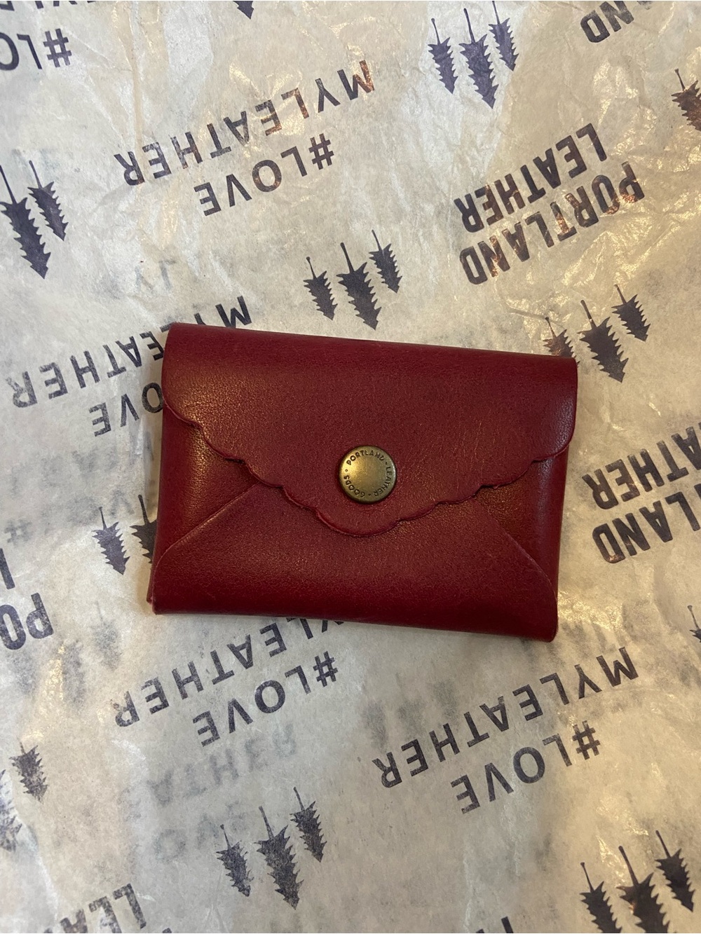 Portland Leather boysenberry Daisy wallet
